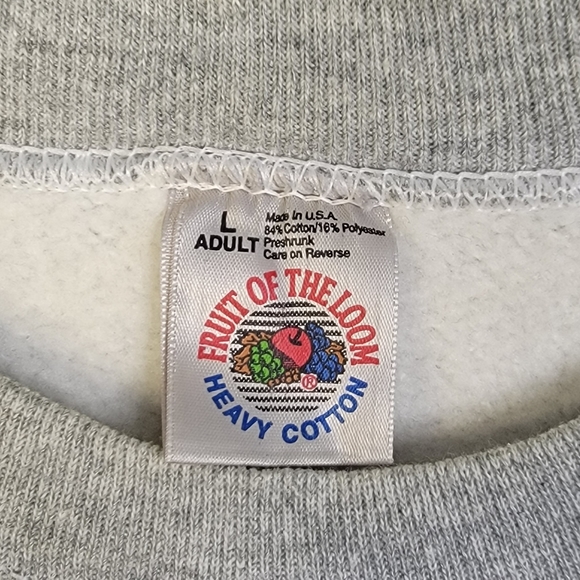 Nebraska Cornhuskers Script Spell out Vintage 80's 90's Heavyweight Crewneck L - Picture 8 of 12